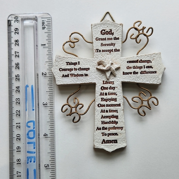 Decorative Serenity Prayer Wall Cross - Picture 4 of 4